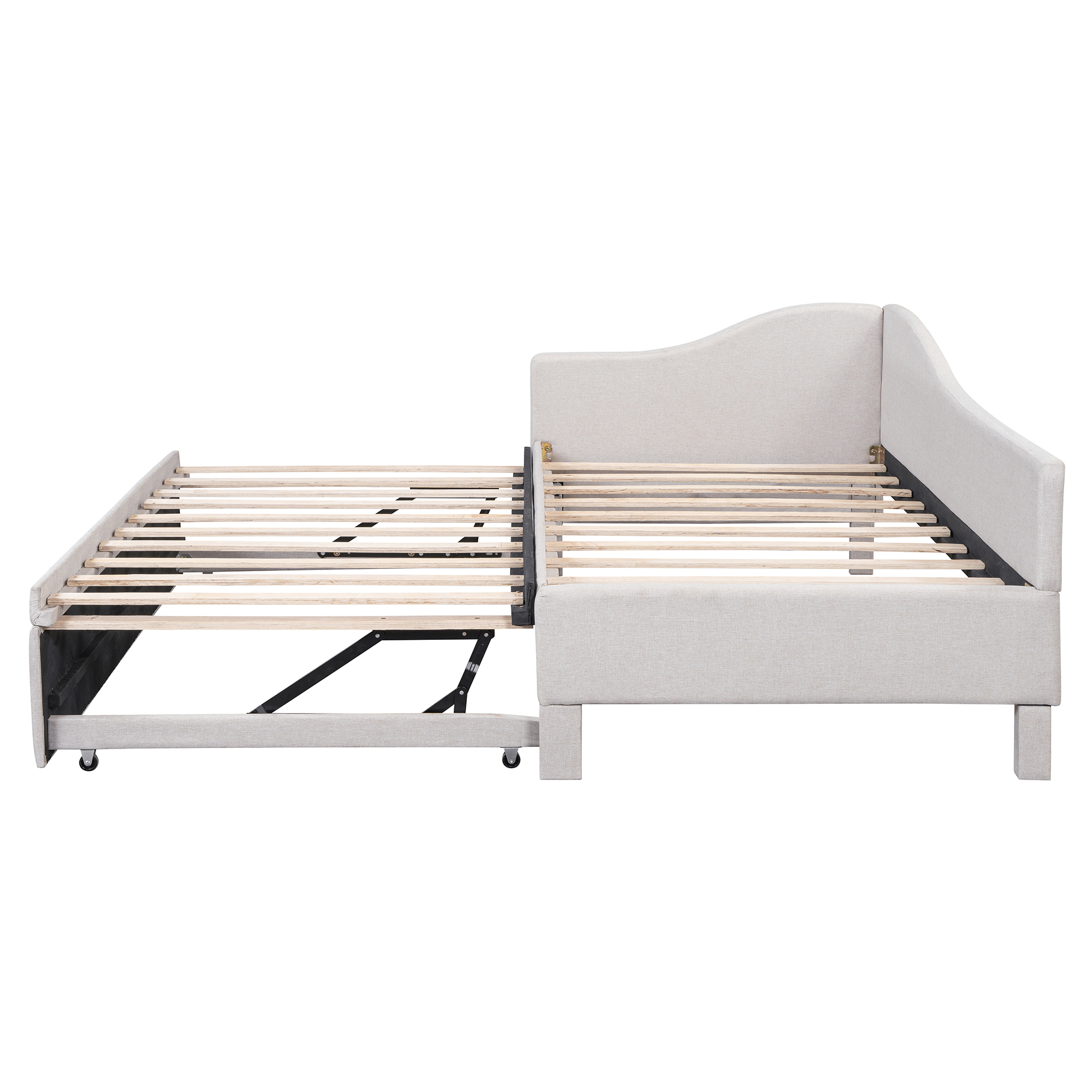 Twin Size Upholstered L-Shaped Daybed with Pop Up Trundle 13 Twin Size Upholstered L-Shaped Daybed with Pop Up Trundle
