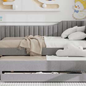 Upholstered Full Size Daybed with Trundle and Three Drawers 25 Upholstered Full Size Daybed with Trundle and Three Drawers