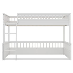 Full Xl Over Queen Bunk Bed With Ladder And Guardrails
