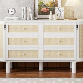 Full Murphy Bed with Hidden Storage & Modern Woven Design