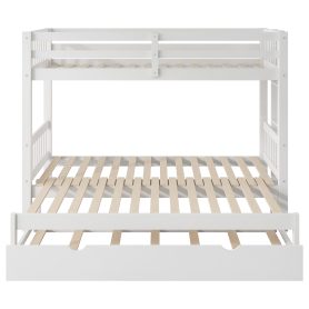 Wooden Twin over Pull-out Bunk Bed with Trundle