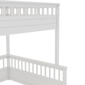 Full Xl Over Queen Bunk Bed With Ladder And Guardrails