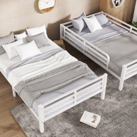 Metal Full XL over Full XL Bunk Bed for Teens and Adults