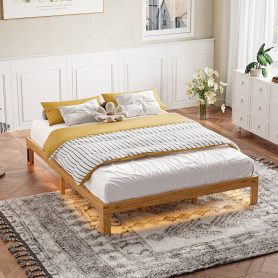 Queen Size Wood Platform Bed Frame