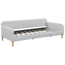 Twin Size Upholstered Daybed with 4 Support Legs