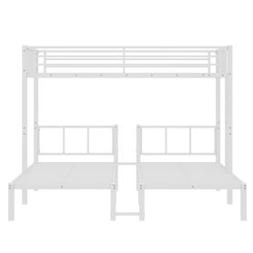 Metal Twin XL over Twin & Twin Bunk Bed  Triple Bunk Bed