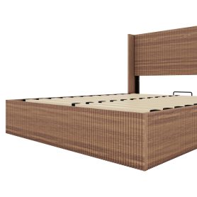 Wooden Platform Bed Frame With Lift Storage