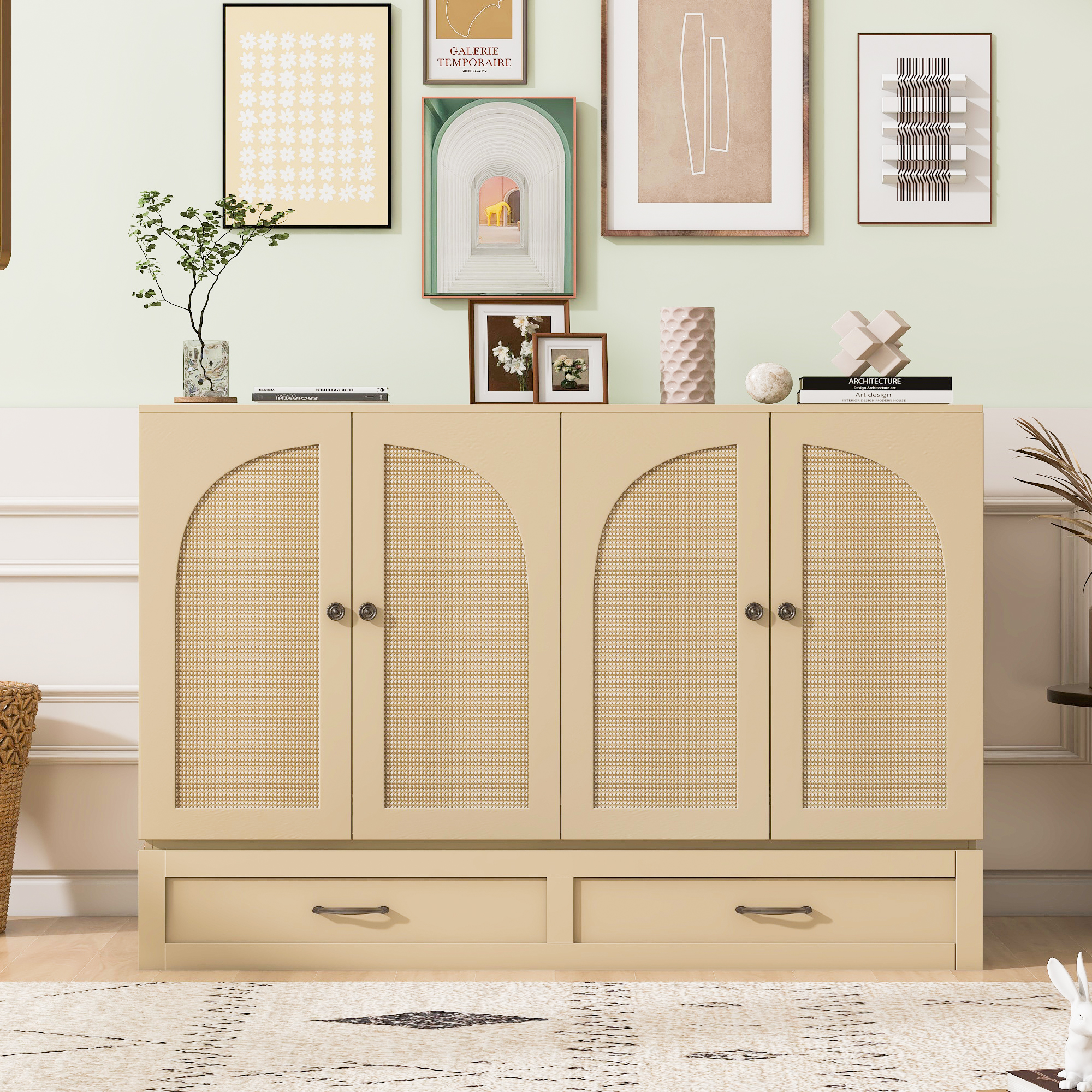 Space-Saving Full Size Murphy Bed with Large Drawers