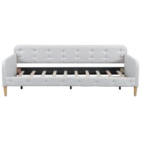 Twin Size Upholstered Daybed with 4 Support Legs