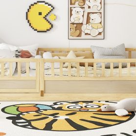 Twin Size DayBed, Integral Construction With Super High Security Barrier, Door