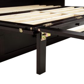 Queen Size Murphy Bed with Power Station and Rattan Panel