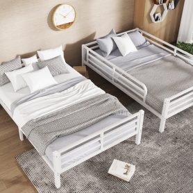 Metal Full XL over Full XL Bunk Bed for Teens and Adults