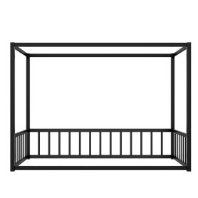 Twin Size Sunshade Floor Bed, Iron Double-size Bed Frame 12 Twin Size Sunshade Floor Bed, Iron Double-size Bed Frame