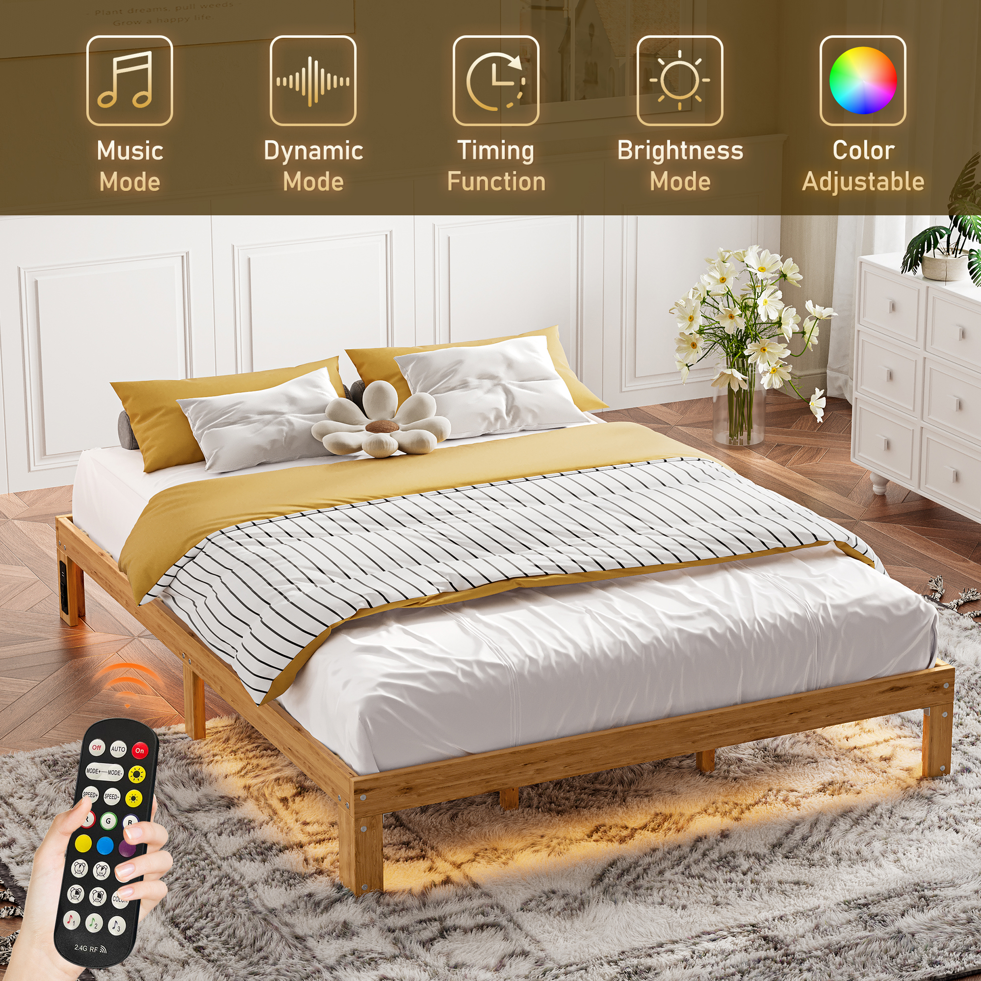 Queen Size Wood Platform Bed Frame 6 Queen Size Wood Platform Bed Frame