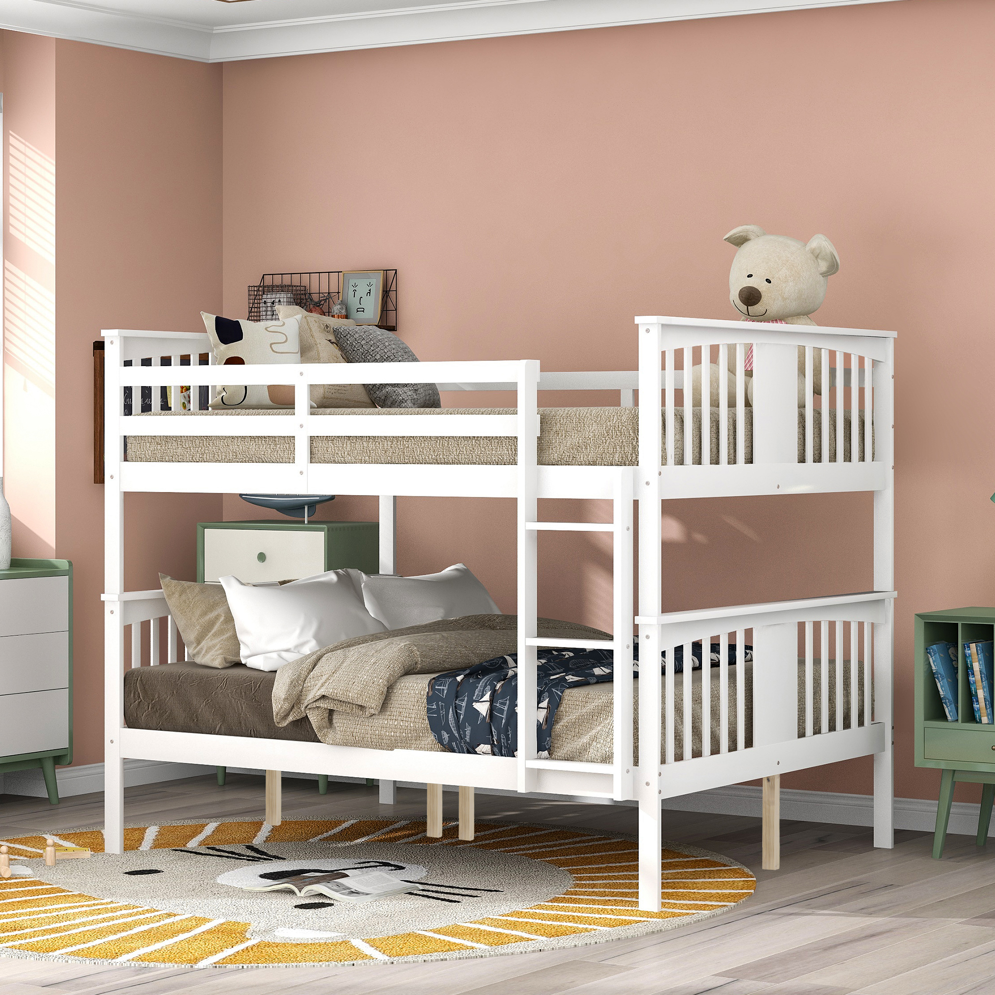 Assembly Instruction For LT000203AAK-1 6 Full Over Full Bunk Bed With Ladder For Bedroom