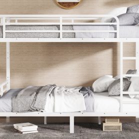 Metal Full XL over Full XL Bunk Bed for Teens and Adults