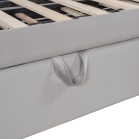 Full Size L-shaped Upholstered Daybed With Twin Size Pop Up Trundle