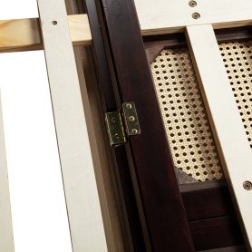 Queen Size Murphy Bed with Power Station and Rattan Panel