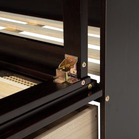 Queen Size Murphy Bed with Power Station and Rattan Panel