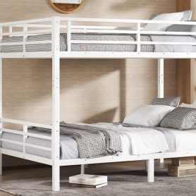 Metal Full XL over Full XL Bunk Bed for Teens and Adults