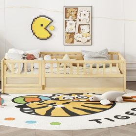 Twin Size DayBed, Integral Construction With Super High Security Barrier, Door