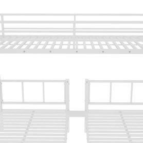 Metal Twin XL over Twin & Twin Bunk Bed  Triple Bunk Bed