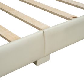 Queen Size & Twin XL Size Upholstered Platform Bed, Mother & Child Bed, PU Leather