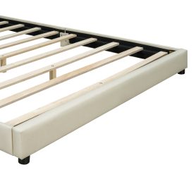 Queen Size & Twin XL Size Upholstered Platform Bed, Mother & Child Bed, PU Leather