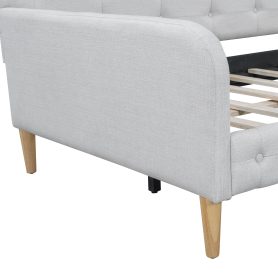 Twin Size Upholstered Daybed with 4 Support Legs