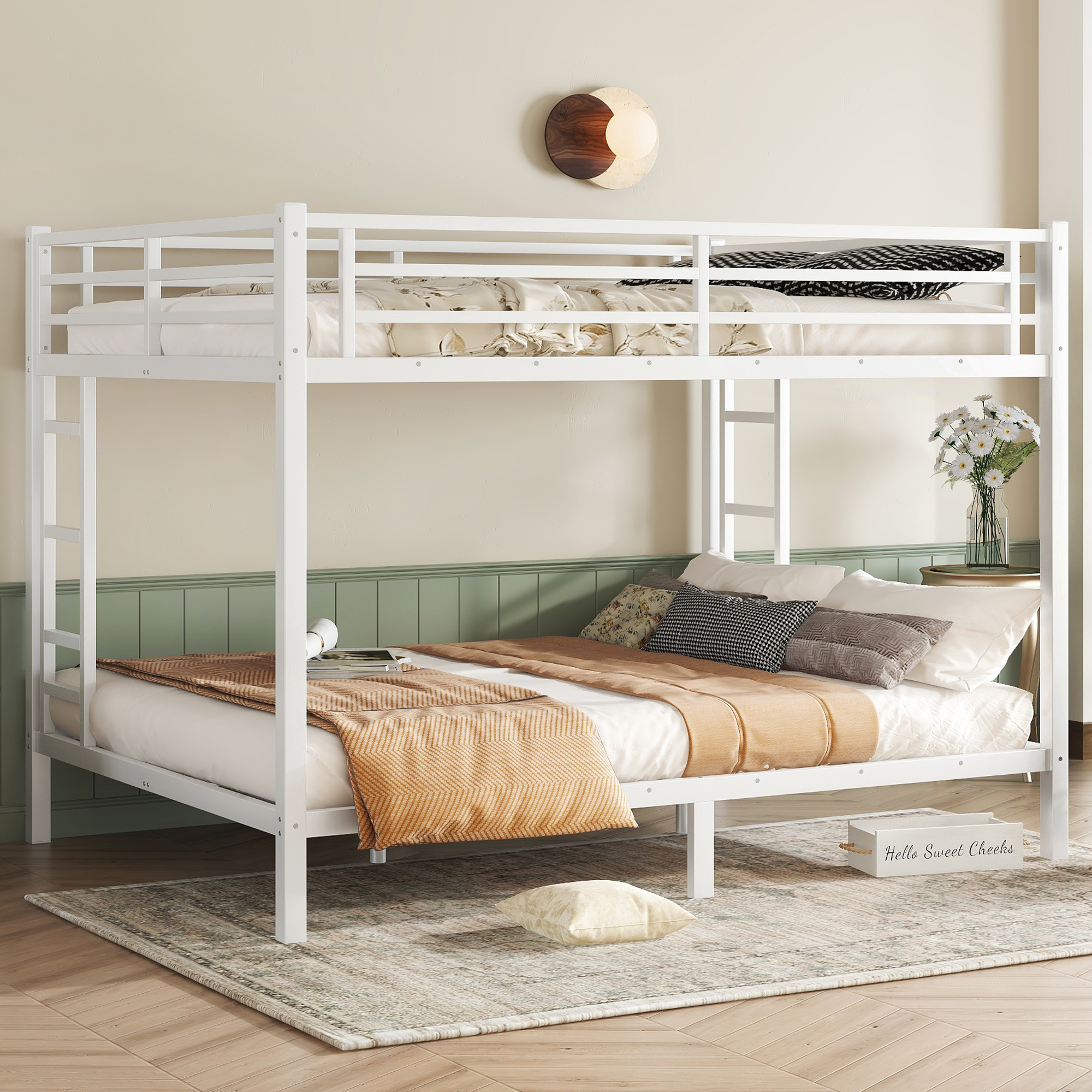 Assembly Instruction For W1580S00122 1 Metal Queen Over Queen Bunk Bed For Teens And Adults, Space-Saving/Noise Reduced/No Box Spring Needed