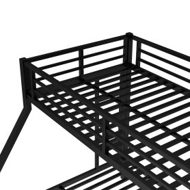 Twin Xl Over Queen Metal Bunk Bed With Twin Size Trundle