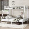 Metal Twin XL over Queen Bunk Bed for Teens and Adults, Space-Saving/Noise Reduced/No Box Spring Needed