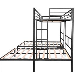 Triple Twin Size Bunk Bed, Sturdy Metal Frame, Anti Noise, No Box Spring Needed
