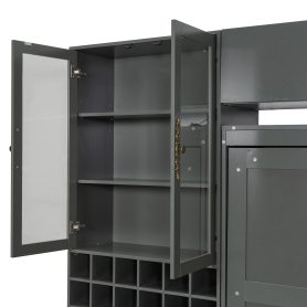 Queen Size Murphy Bed Wall Bed with Sofa, Shelves USB & Light