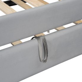 Twin Size Upholstered Daybed with Trundle, Storage Shelves, USB & Outlet