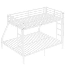 Metal Twin XL over Queen Bunk Bed for Teens and Adults, Space-Saving/Noise Reduced/No Box Spring Needed