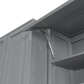 Queen Size Wall Bed with Closet, Drawers and Shelves