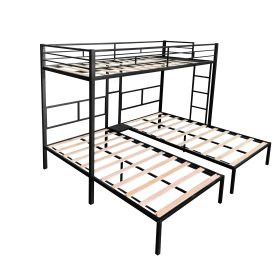 Triple Twin Size Bunk Bed, Sturdy Metal Frame, Anti Noise, No Box Spring Needed