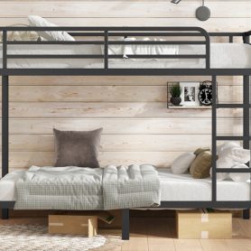 Metal Twin XL over Twin XL Bunk Bed for Teens and Adults 31 Metal Twin XL over Twin XL Bunk Bed for Teens and Adults