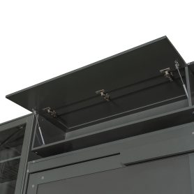 Queen Size Murphy Bed Wall Bed with Sofa, Shelves USB & Light