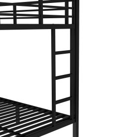 Twin over Full Metal Bunk Bed with Twin Size Trundle