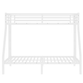 Metal Twin XL over Queen Bunk Bed for Teens and Adults, Space-Saving/Noise Reduced/No Box Spring Needed