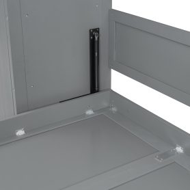 Queen Size Wall Bed with Closet, Drawers and Shelves