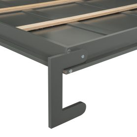 Queen Size Murphy Bed Wall Bed with Sofa, Shelves USB & Light