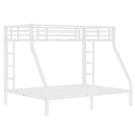 Metal Twin XL over Queen Bunk Bed for Teens and Adults, Space-Saving/Noise Reduced/No Box Spring Needed
