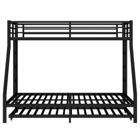 Twin Xl Over Queen Metal Bunk Bed With Twin Size Trundle