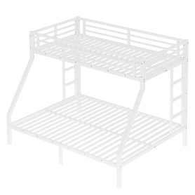 Metal Twin XL over Queen Bunk Bed for Teens and Adults, Space-Saving/Noise Reduced/No Box Spring Needed