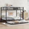 Full over Full Metal Bunk Bed with Twin Size Trundle