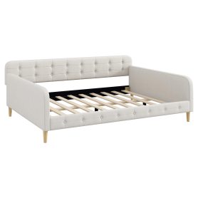 Queen Size Upholstered Daybed with 4 Support Legs