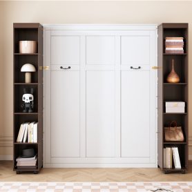 Queen Murphy Bed Wall Bed with Storage Doors